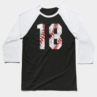 Vintage #18 Baseball Laces Baseball Mom Jersey Love Baseball T-shirt Baseball T-Shirt